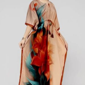 Peach Kaftan Dress