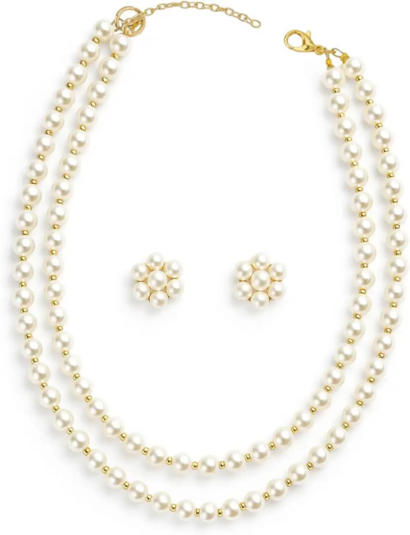 The "Heirloom" Double Strand Pearl & Cluster Set