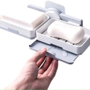 Plastic Wall-Mounted Double Soap Dish