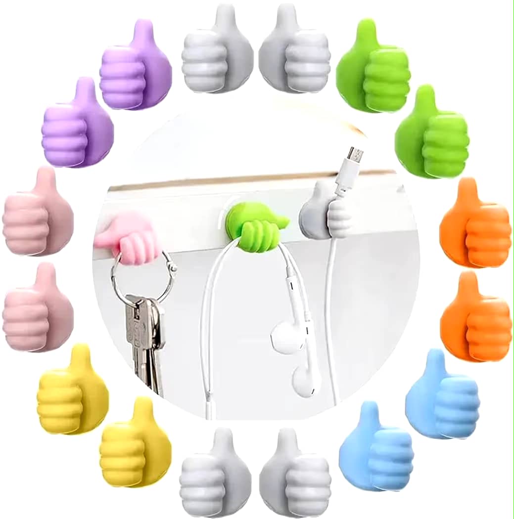 Self Adhesive Silicone Thumb Wall Cable Holder